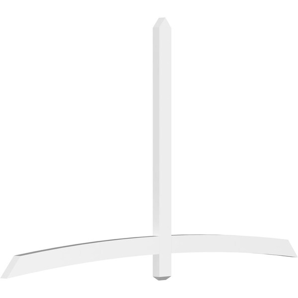 Ekena Millwork Bellingham Architectural Grade PVC Gable Bracket, 96"W x 56"H x 2"D x 4"F, 14/12 Pitch GBP096X56X0204BEL00 - main